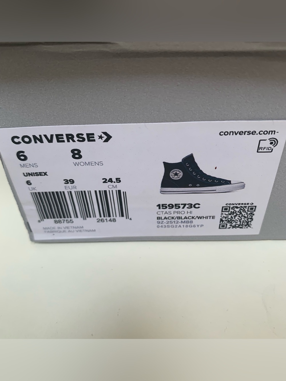 Converse All Star CTAS Pro Hi Black Custom Paint Los Angeles Butterfly Women’s 8 - Picture 4 of 9